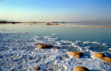 Dead Sea salt deposits