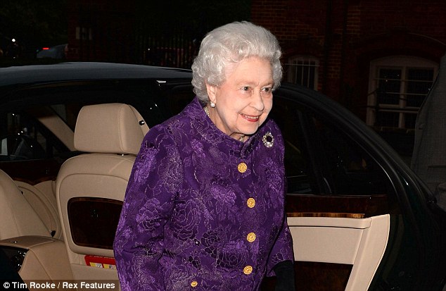 The Queen arrives at the Royal Geographical Society in London