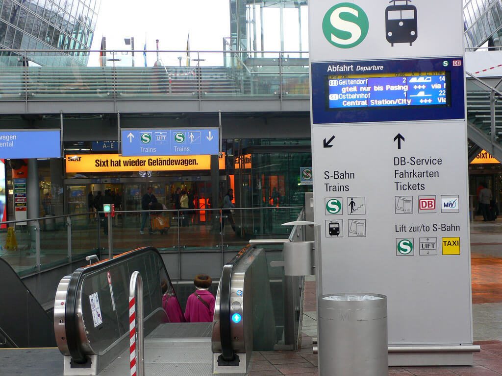 Спуск на вокзал S-Bahn