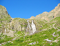 Mountain waterfalls in Kabardino-Balkaria