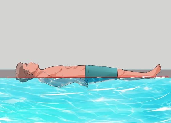 Держите ваше тело на уровне воды