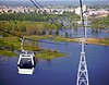 Nizhny Novgorod aerial tramway. Over lowland near Bor Town.jpg
