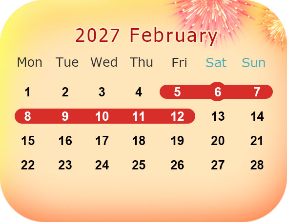 2021 Chinese New Year Calendar